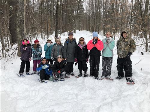 Students snowshoeing 